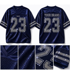 Jersey de Fútbol Americano Extra Grande con Pedrería de Primera Calidad, Logotipo Personalizado de Fábrica al por Mayor, Uniforme Ligero para Equipo - Product Image 4
