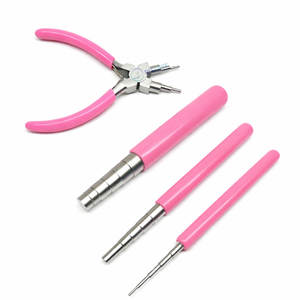 Outils de bouclage de fil pour bijoux avec pince à bélières et 3 mandrins pour la formation précise des anneaux de jonction, emballage personnalisé pour la fabrication de bijoux - Product Image 1