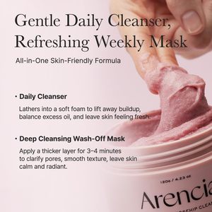 Nettoyant visage Arencia Rosehip Brightening Rice Mochi 120g, soin coréen pour la peau, nettoyant visage quotidien, exfoliant - Product Image 6