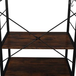 Scaffale da Cucina Vintage a 4 Ripiani in Legno con Supporti per Asciugamani - Product Image 5