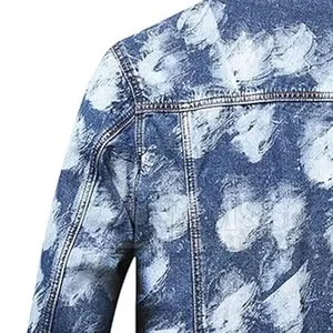 Men's Slim Fit <b>Denim</b> <b>Jacket</b> Casual Washed 100% Cotton Turn-down Collar Button Front Regular Sleeve Windproof Breathable Autumn - Product Image 6