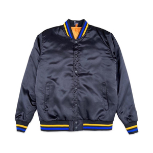 Wholesale Winter Canvas Windproof Custom Oversize Varsity <b>Jacket</b> with <b>Patchwork</b> Letter Embroidery Stand Collar Unisex - Product Image 2