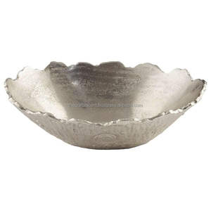 Venta al por mayor de cuenco de aluminio Chapado en plata cuenco de metal personalizado para chocolate para la mesa del hogar cuenco de almacenamiento decorativo para frutas y cocina - Product Image 1
