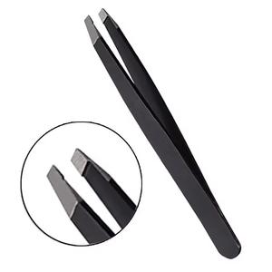 Pince à épiler pour cils Morje Surgical Precision en acier inoxydable 10 mm, pointe lisse, revêtement noir, pour extension de cils - Product Image 3