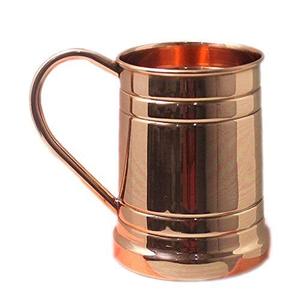 Handcrafted Pure Copper Moscow Mule Mug with Handle Hammered Style Drinking Cup for Water <b>Beer</b> Cocktails Kitchen - Product Image 1