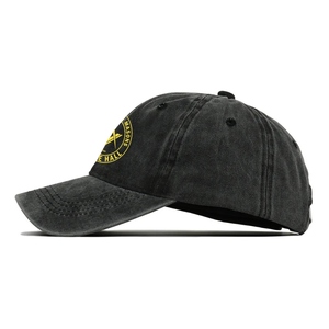 Casquette de baseball maçonnique Prince Hall personnalisée, noire et or, avec logo G et compas carré, style vintage délavé, chapeau franc-maçon - Product Image 3