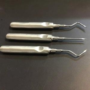 Juego de 3 Elevadores Dentales de Acero Inoxidable con Mango Hexagonal, Curvos, para Extracción de Raíces, Aprobados por la CE - Product Image 5