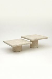 Hot Selling Travertine <b>Side</b> <b>Table</b> Round Stone Top Cylinder Base Accent Furniture For Home Hotel Decor Export Bulk Use <b>Set</b> Sale - Product Image 4