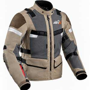 Blouson de moto de course avec protections rembourrées épaules et coudes, léger, respirant, coupe-vent, 90 % nylon, anti-UV, équipement de conduite - Product Image 1