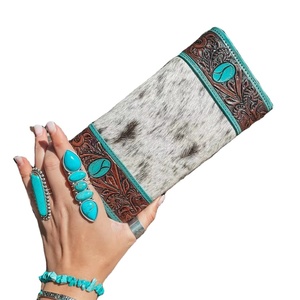 Top Selling Genuine Leather Bifold <b>Wallet</b> Clutch Set with <b>RFID</b> <b>Protection</b> ZIP Closure for Ladies Vintage Fashion Made in India - Product Image 2