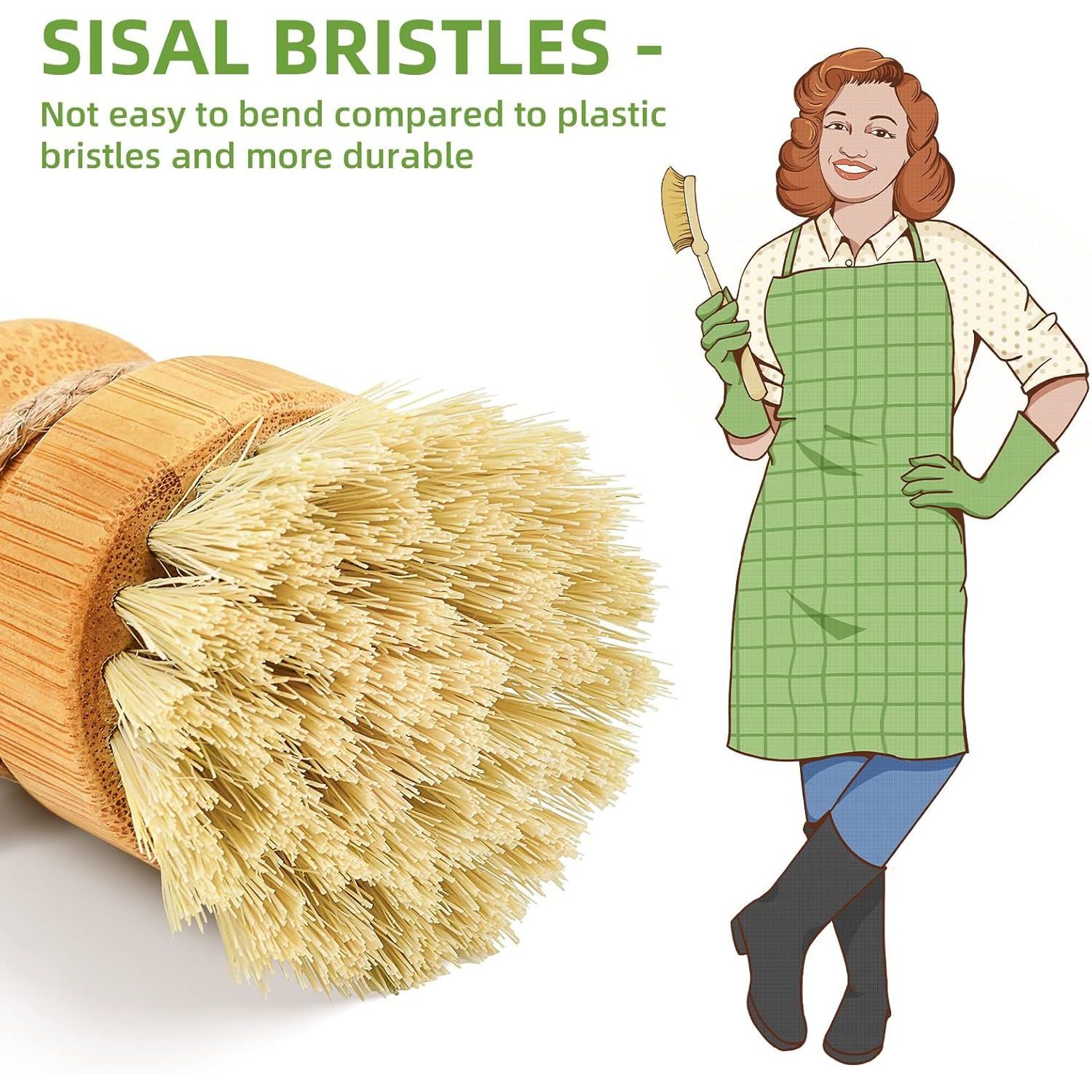 Sandstone Base + 2p Sisal Brushes Color