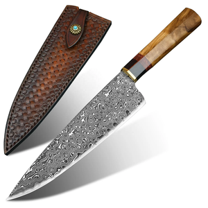 High Quality Damascus Steel Chef Knife Ergonomic Wooden Handle Kitchen Utility Knife Wholesale Manufacturer - Product Image 1