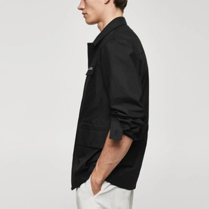 Custom Embroidery Logo <b>Men</b> Plain Dyed <b>Jacket</b> <b>Long</b> Sleeve Stand Collar <b>Men</b> Polyester <b>Jackets</b> Latest Design <b>Men</b> <b>Jackets</b> - Product Image 3