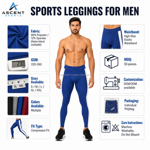 Men's Premium Sports <b>Compression</b> <b>Leggings</b> Running Gym Fitness Training Base Layer Tights OEM ODM Wholesale Manufacturer - Product Image 6