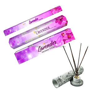 Paquete Hexagonal de Varillas de Incienso de Lavanda India en Tamaños de 8 y 9 Pulgadas, Madera de Bambú, Larga Duración, Envío Rápido - Product Image 2