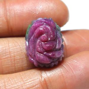 Cabujón de Zoisita Rubí Natural Tallado, Gema de Rubí Tallada a Mano, Piedra Suelta Lisa, Proveedor Mayorista para Joyería - Product Image 1