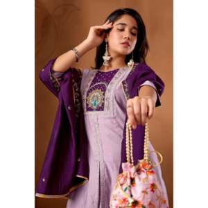 Ensemble Anarkali Kurti Palazzo Dupatta pour femmes - Product Image 2