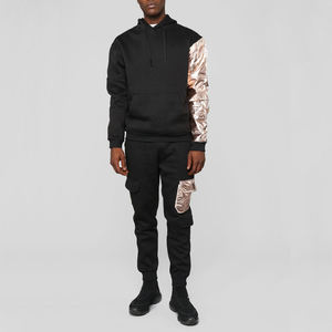 Luxury Genuine Leather Tracksuit <b>Men</b> Casual Full Zip Jacket And Matching Pants Set Private Label OEM Sample Service Available - Product Image 1