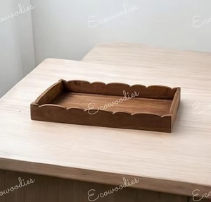 Plateau de table en bois massif et bambou sculpté à la main, à un seul niveau, pour hôtels et restaurants, cadeau promotionnel - Product Image 5