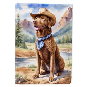 Multicolor Chesapeake Bay Retriever Cowboy Welcome Garden Flag Buzón Decorativo Yard Flag Banner para Patio Artwork Flower Beds - Product Image 1