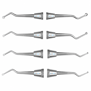 Excavateur dentaire professionnel à motif anglais, instrument manuel de précision en acier inoxydable de qualité médicale pour restauration, OEM Zetomed Pro - Product Image 1