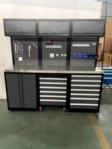CYD Garage Storage Combination Tool <strong>Cabinets</strong> Heavy Duty Stainless Steel Top Workshop Metal WorkBench Tool Bench Workstation - Product Image 6