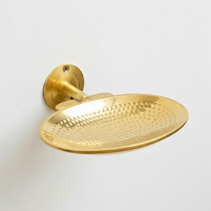 Porte-savon mural en laiton artisanal martelé doré pour une décoration de luxe de la douche et de la salle de bain - Product Image 5