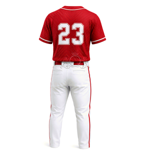 Ensemble de maillot de baseball rose avec numéro 23 imprimé par sublimation, manches courtes, pantalon blanc, unisexe, coupe régulière pour adultes, toutes saisons - Product Image 6
