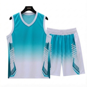 Maillot de basket-ball réversible personnalisé pour homme, 100% polyester, respirant, pas cher, ensemble d'uniformes de sport pour l'entraînement - Product Image 3