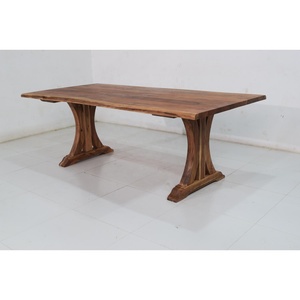 Mesa de comedor convertible de granja de estilo americano, caballete de madera de acacia maciza clásica, diseño plegable para muebles para el hogar - Product Image 4