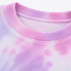 Sweat-shirt plissé tie-dye confortable en mélange de coton à col rond, fabricant de vêtements OEM, mode, confort, streetwear - Product Image 4