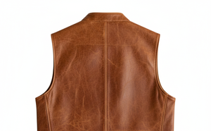 Nouvelle veste d'extérieur vintage pour homme, sport de chasse, écologique, réversible, coupe-vent, respirante, en toile et cuir véritable, pour l'automne - Product Image 4