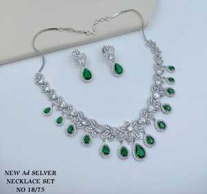 Conjunto de collar de lujo chapado en plata con diamantes americanos, elegante piedra de circonita cúbica rosa en forma de lágrima, joyería nupcial para mujer de alta calidad. - Product Image 2