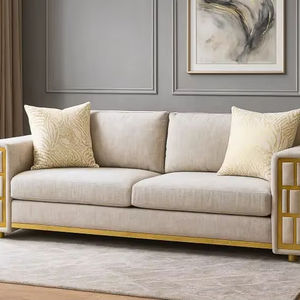 Sofá Seccional Modular de Tela de Diseño Moderno, de Alta Gama, para 6 Personas, con Cojines Cómodos, Muebles para Sala de Estar - Product Image 1