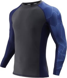 Maillot de compression thermique respirant à manches longues pour homme, anti-UV, en Spandex/Polyester, pour fitness, musculation et surf - Product Image 6
