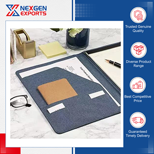 Carpeta de Presentación Multifuncional de Cuero PU de Estilo Vintage y Calidad Excepcional, Opción de Logotipo Personalizado, Pedido al por Mayor, Nexgen - Product Image 4