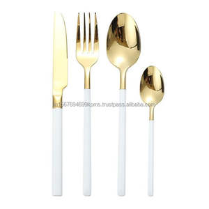 Juego de cubiertos de tallos azules de estilo francés, suministros para restaurantes de hoteles, juegos de cubiertos de lujo, diseño moderno - Product Image 3