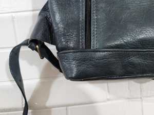 Sac à dos en cuir marron café à fermeture enroulable, style vintage, pour usage quotidien décontracté, sac en cuir véritable LRTB-0174 - Product Image 3