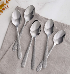 Stunning stainless steel spoons, beautiful wavy gold <b>border</b> handles, top quality finish, available at wholesale prices. - Product Image 4