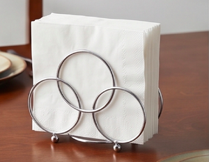 Porta servilletas de acero inoxidable con acabado pulido a espejo, perfecto para decoración elegante de mesas y organización del comedor. - Product Image 5