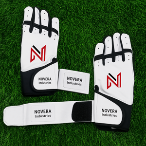ถุงมือตีเบสบอลคุณภาพสูง หนังคาบราตตาแท้ 100% ออกแบบโลโก้ได้ตามต้องการ NOVERA INDUSTRIES สำหรับมืออาชีพ ปิดด้วยแถบตีนตุ๊กแก - Product Image 2