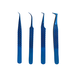 Wholesale High Quality Stainless Steel Eyelash Extension Tweezers Set Best Performance <b>Pointed</b> Fiber Tip Lash Tweezers Kit - Product Image 2