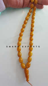 Perles de prière islamique en résine d'ambre Tasbih Misbah Subha 33 perles ovales musulman Zikr Tasbeeh chapelet fait à la main pour la méditation et le cadeau - Product Image 4