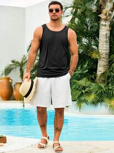 Camisetas sin mangas para hombre, chaleco muscular de punto, licra, poliéster, secado rápido, transpirable, ecológico, 220g, impresión digital, gimnasio, fitness, entrenamiento - Product Image 6