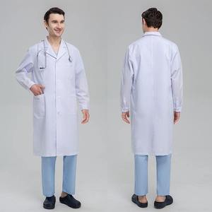 Bata de Laboratorio Azul Claro para Hombre, Tejida en Algodón y Poliéster, Uniforme de Hospital, Manga Larga, Bata Médica para Doctores - Product Image 1