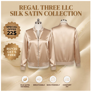 Blouson Bomber en Soie Satinée pour Femme, Col Montant, Fermeture Éclair Intégrale, Coupe Droite, Veste Décontractée d'Automne avec Poches Latérales - Product Image 1