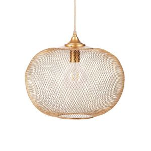 Fabricante mayorista de lámparas colgantes de metal acanalado personalizadas de bronce ofrece luces de techo de cúpula estriada al por mayor OEM - Product Image 2