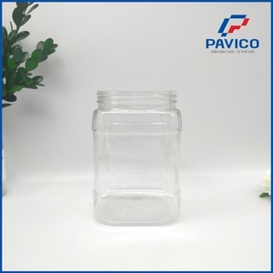 Screw Cap Round Food 990ml Custom Color Heat Transfer Printing Pavico PET 89H990 Vietnam <b>Plastic</b> <b>Jars</b> - Product Image 2