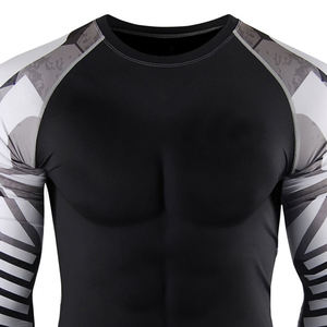 Custom Best Quality Plain MMA Rash Guard Long Sleeve Mens Regular Fit <b>Compression</b> <b>Shirt</b> - Product Image 4