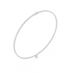 Cadena de tenis de oro blanco de 18 quilates con baño de rodio, con colgante de pera adornado con diamantes de laboratorio de 4.5 quilates, ideal para fiestas y bodas. - Product Image 3